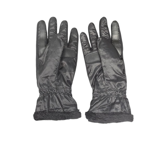 Isotoner Womens Lined Gloves Black Size Small Medium Style 30530 - Picture 2 of 8